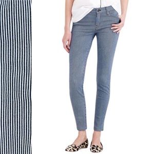 J Crew Toothpick Skinny Jeans Thin Stripe sz 26